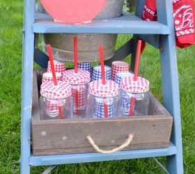 diy step ladder beverage station, how to, outdoor furniture, repurposing upcycling