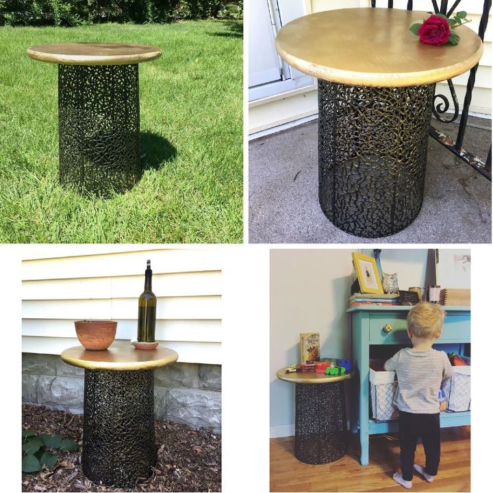 turn an inexpensive wire basket into a gorgeous diy table