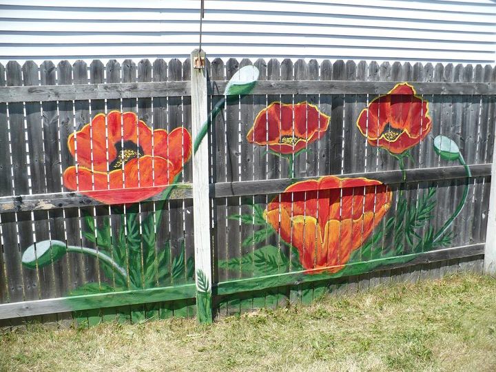 backyard fence art, fences, painting