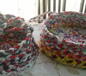 bagged into baskets , crafts, repurposing upcycling