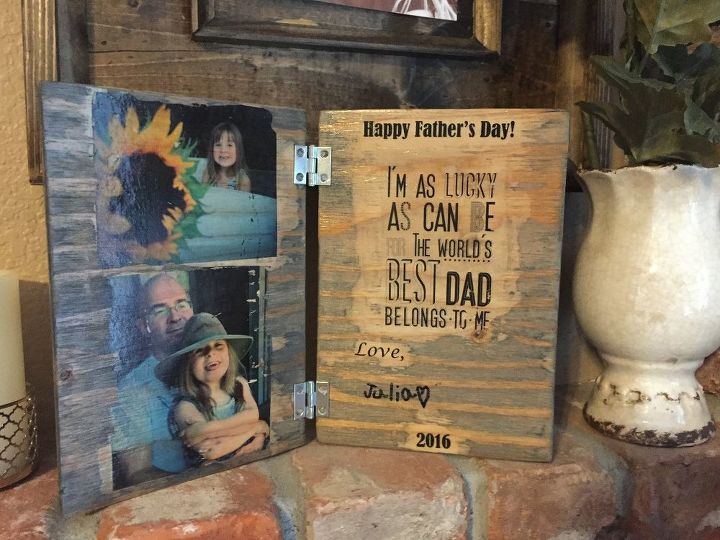 diy wood photo father s day card a keepsake dad will cherish , crafts, seasonal holiday decor
