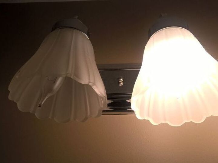 q broken light bulb in fixture, home maintenance repairs, lighting, minor home repair