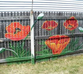 backyard fence art