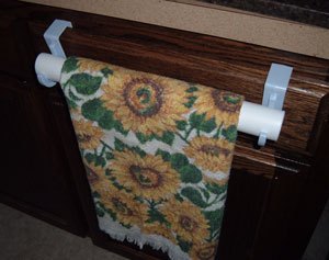 making a temporary towel rack for family gatherings , kitchen design, shelving ideas