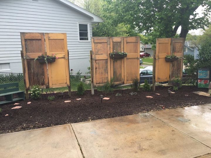 old doors give new life to backyard , container gardening, doors, gardening, repurposing upcycling