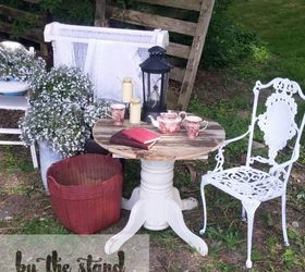 diy countryside rustic table, outdoor furniture, rustic furniture, woodworking projects