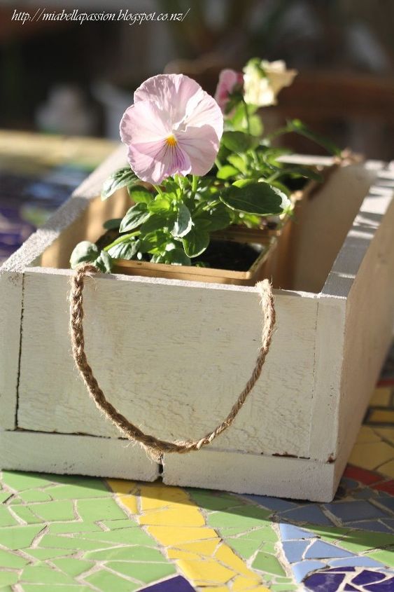 caixa de paletes para plantar flores