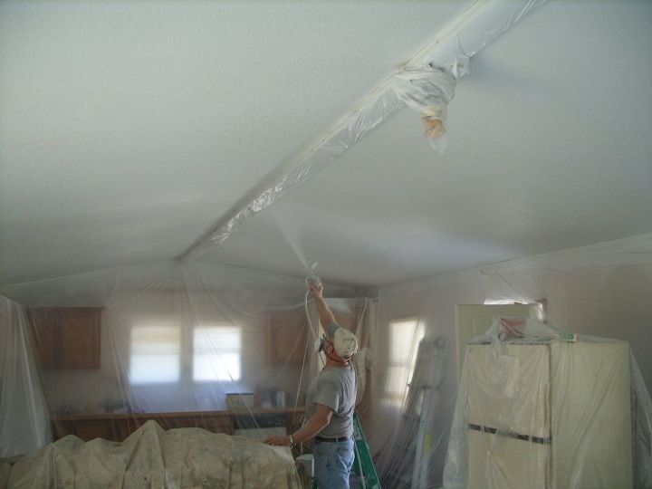 how to paint popcorn ceilings, diy, how to, painting, wall decor