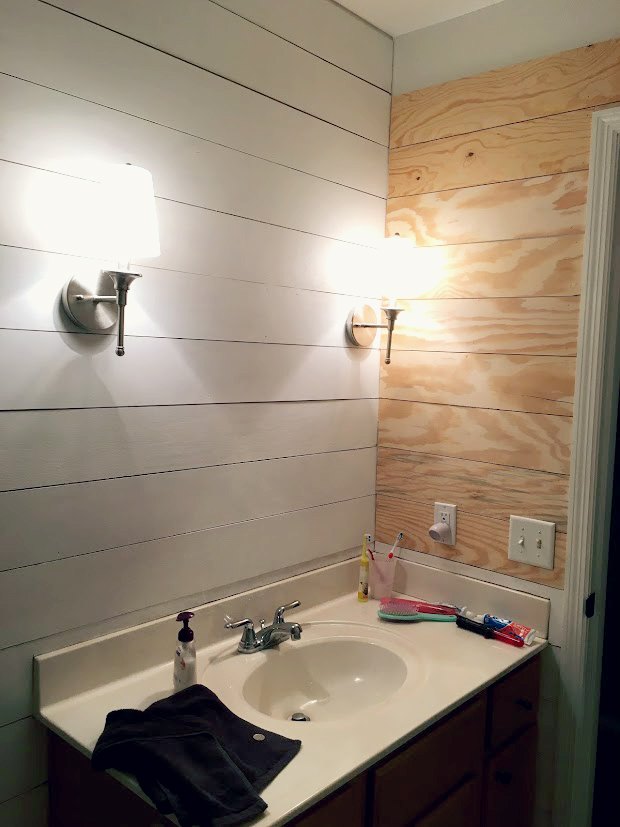 Faux Shiplap  Bathroom  Makeover Hometalk