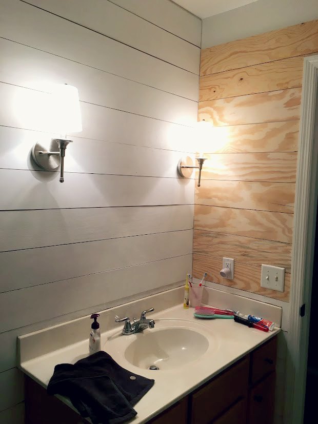 Faux Shiplap  Bathroom  Makeover Hometalk Faux Shiplap  Bathroom  Makeover Hometalk