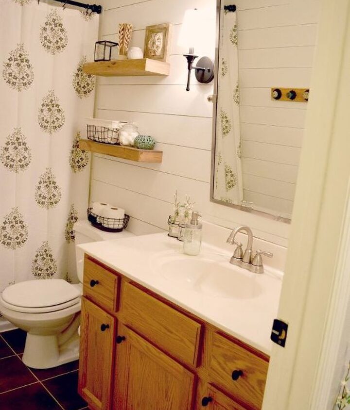 Faux Shiplap  Bathroom  Makeover Hometalk Faux Shiplap  Bathroom  Makeover Hometalk