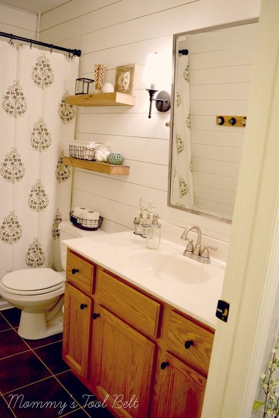 Faux Shiplap Bathroom Makeover Hometalk