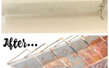 DIY:  How to Transform a New Chicken Feeder Into an "Aged" Plate Rack