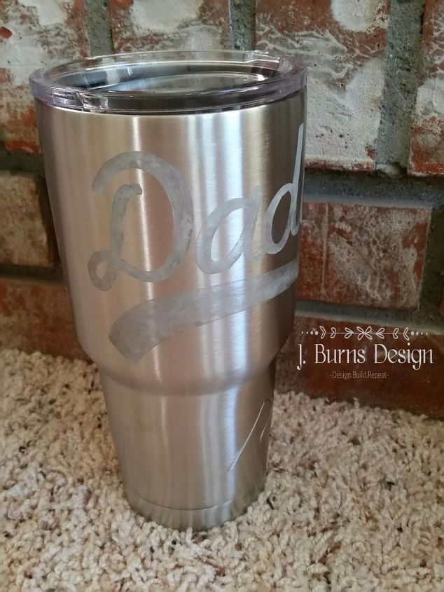 diy last minute father s day gift etching stainless steel, crafts, how to, seasonal holiday decor