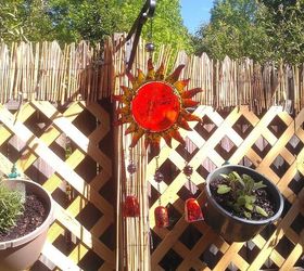 patio fence coverup, fences, patio, Must have a wind chime