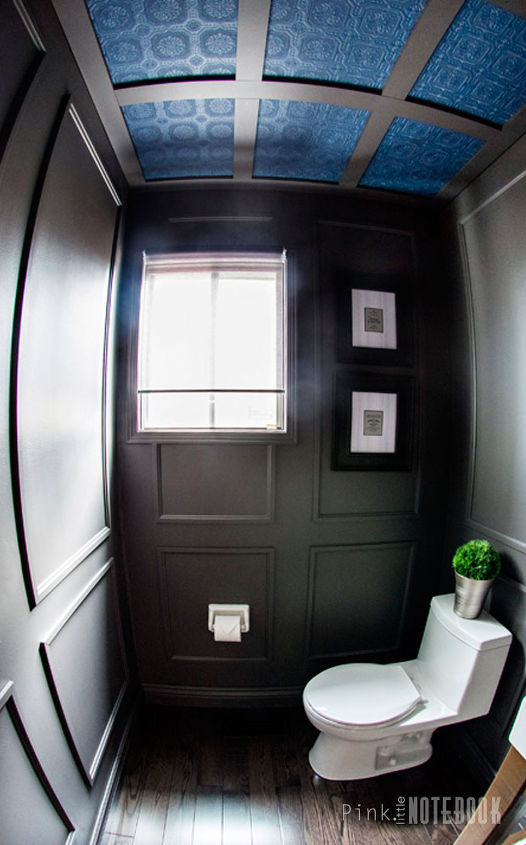 30 creative ceiling ideas that will transform any room, Add textured wallpaper and slap on some paint