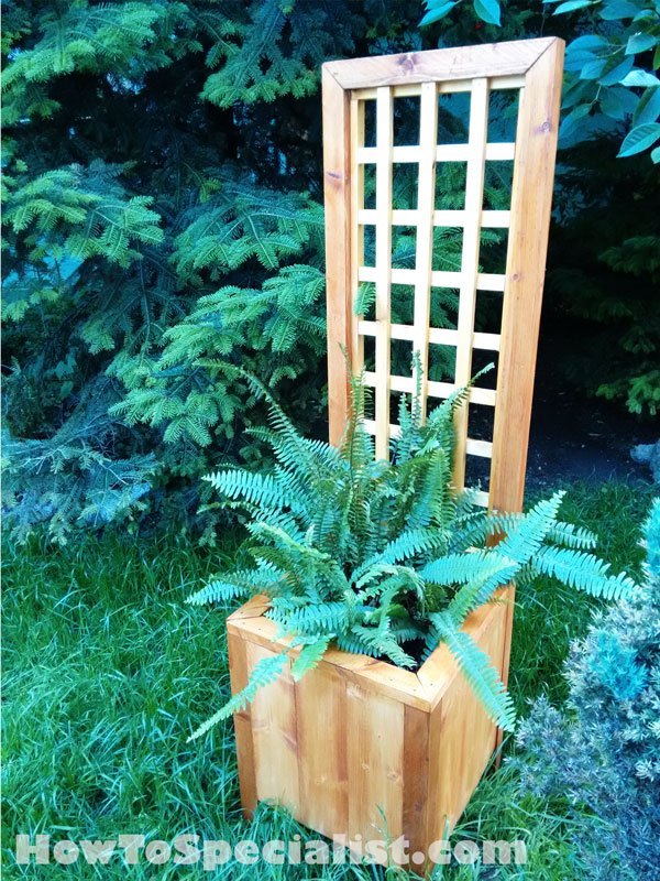 17 ways to build a gorgeous garden trellis, Build a trellis planter for any corner
