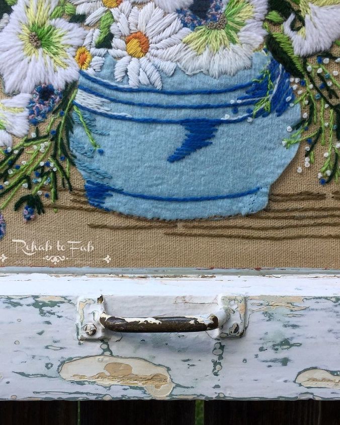this vintage crewel embroidery needed a , crafts, wall decor