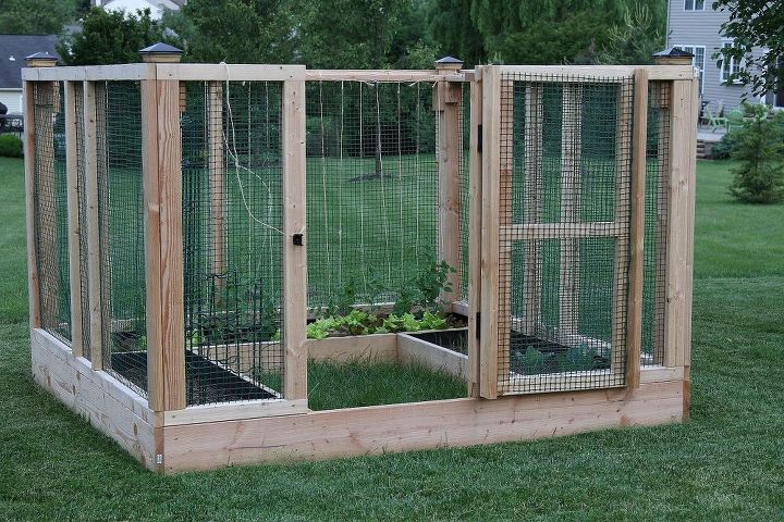 13 easiest ways to build a raised vegetable bed in your garden, Get a deer free version with an enclosure