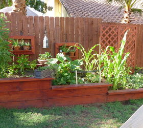 13 easiest ways to build a raised vegetable bed in your garden, Make a tiered garden for sloped areas