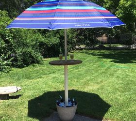 make an outdoor drink pedestal table your guests will love