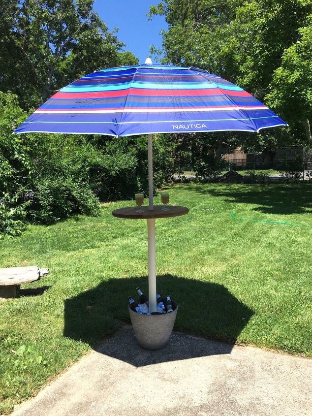 make an outdoor drink pedestal table your guests will love