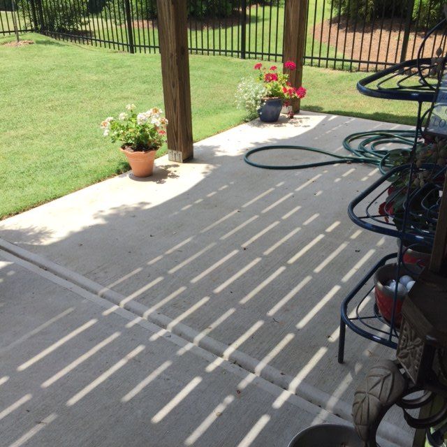 painting the cement patio