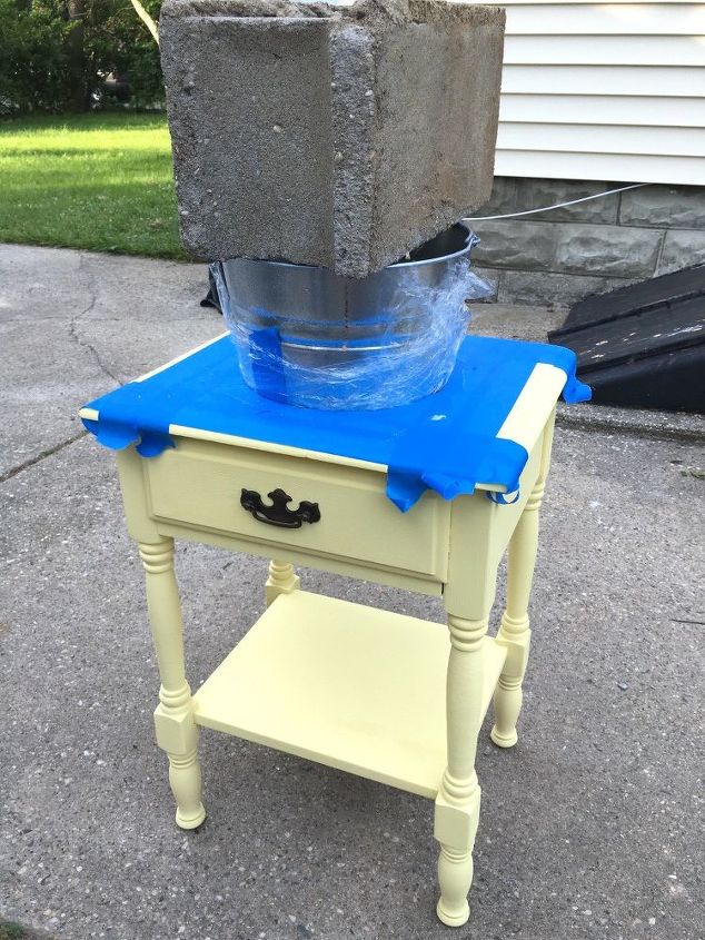 end table drink station, how to, outdoor furniture, painted furniture, repurposing upcycling, woodworking projects
