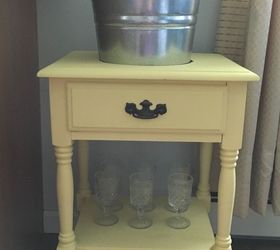 end table drink station, how to, outdoor furniture, painted furniture, repurposing upcycling, woodworking projects