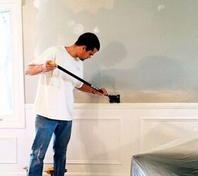 giving our house an update with wainscoting and new paint, painting, wall decor