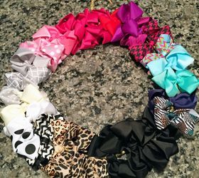 diy hair bow wreath for a baby girl, bedroom ideas, crafts, wreaths