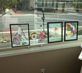 window sun catching glass frames , crafts