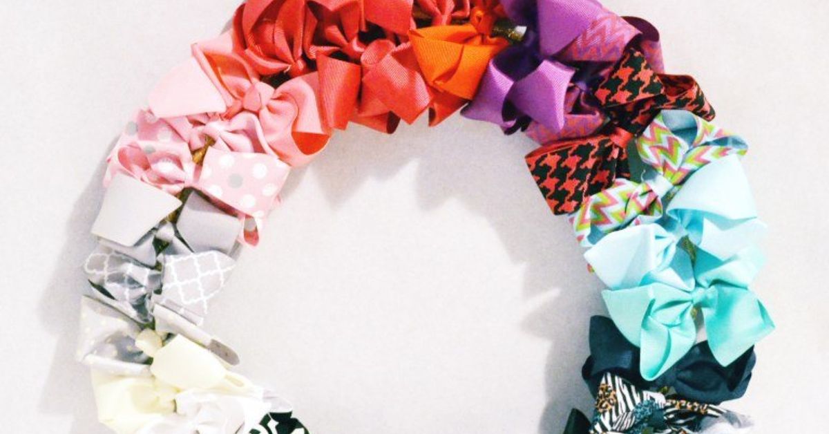 Diy Hair Bow Wreath For A Baby Girl Hometalk