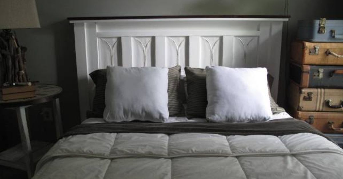 Upcycled Tin Roofing Shingles Headboard Diy Hometalk