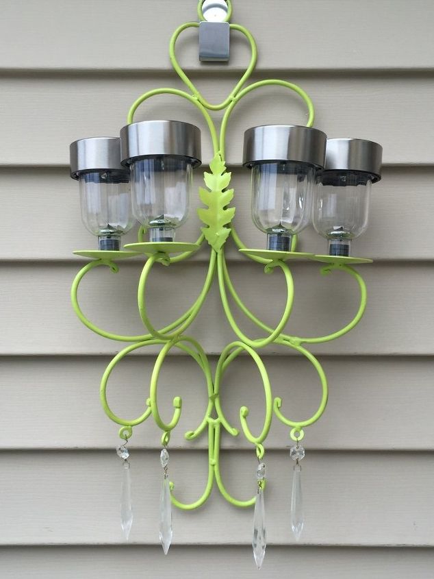 my take on another solar chandelier , go green, how to, lighting, Complete