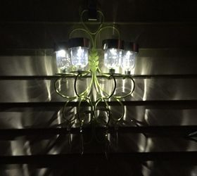 my take on another solar chandelier , go green, how to, lighting, A soft glow at night