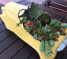 swap meet find becomes unique vintage succulent planter, container gardening, flowers, gardening, succulents
