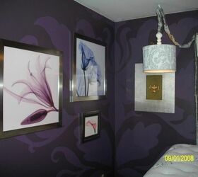 use a projector for overscale damask wall ceiling design, painting, wall decor