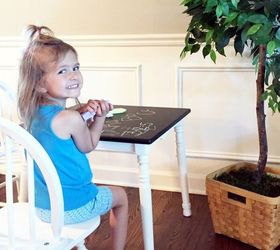 kid s table makeover with chalkboard paint , chalkboard paint, painted furniture