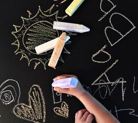 kid s table makeover with chalkboard paint , chalkboard paint, painted furniture