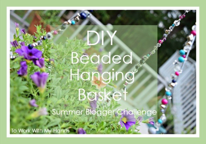diy beaded hanging basket, container gardening, crafts