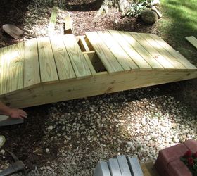 building a garden footbridge made easy , gardening, how to, landscape, outdoor furniture, woodworking projects