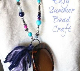 organize your beach bag in style with a beaded sunglass holder, crafts, organizing