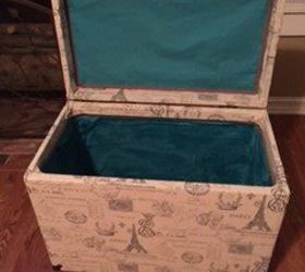 new life to garage sale trunk, organizing, repurposing upcycling, storage ideas, reupholster