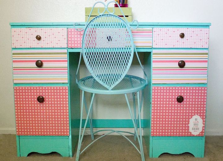 sad sad desk gets a much needed makeover, bedroom ideas, painted furniture