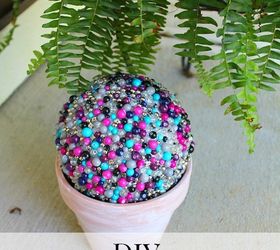 diy beaded garden globe, crafts, gardening, how to