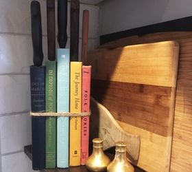 Repurposed Book Knife Block
