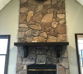 Gray-Wash A Stone Fireplace