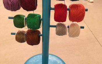 Ikea Hack: Paper Towel Holder Turned Into a Crochet Thread Organizer