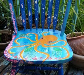 hand painted chair, painted furniture, repurposing upcycling